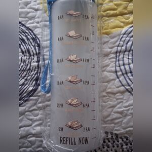 Clear Water Bottle with Time Markers